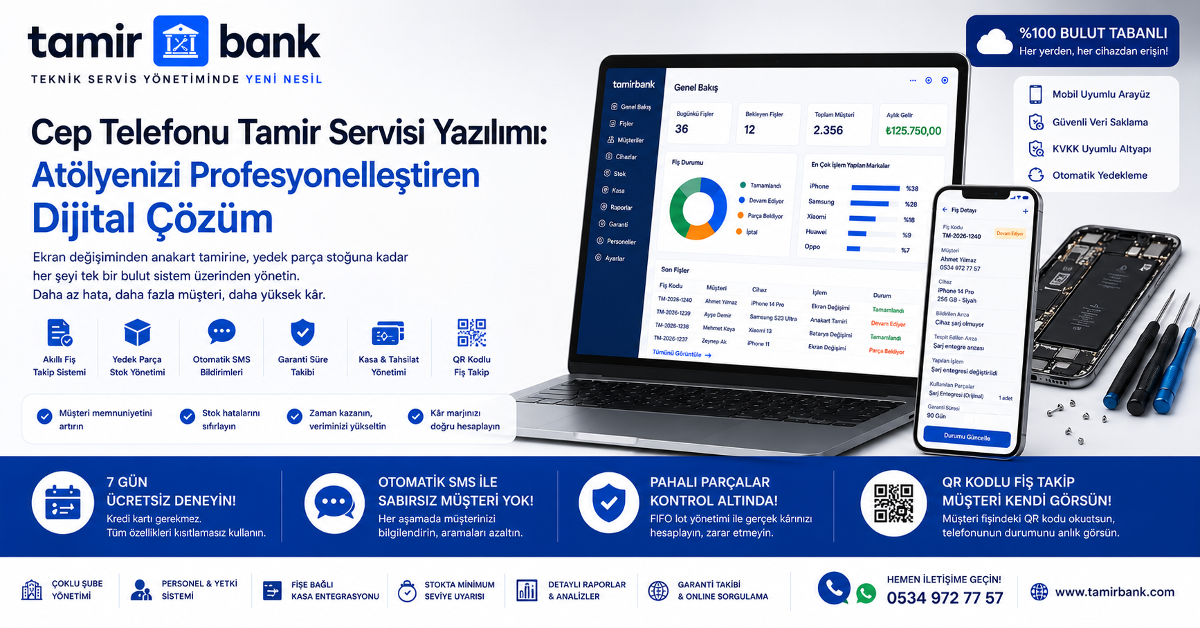 Cep Telefonu Tamir Servisi Yazılımı