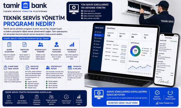 Teknik Servis Yönetim Programı Nedir? İş Emri ve Servis Fişi Takibi